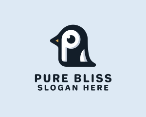 Penguin Letter P logo design