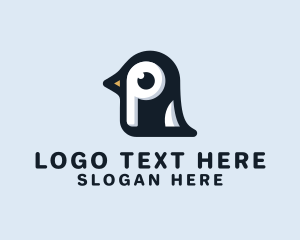 Tundra - Penguin Letter P logo design