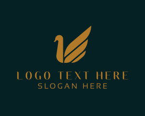 Bird Swan Animal logo