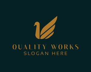 Bird Swan Animal logo