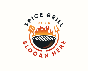 Barbecue Grill Culinary logo design