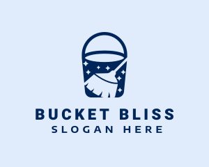 Bucket & Broom Cleaning logo design