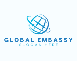 Global Sphere Orbit logo design