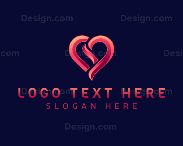 Abstract Heart Dating Logo