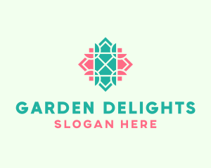 Organic Flower Badge logo design