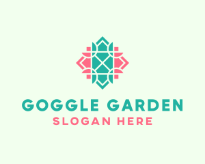 Organic Flower Badge logo design