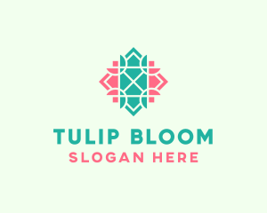 Organic Flower Badge logo design