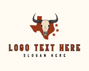 Texas Bull Skull logo