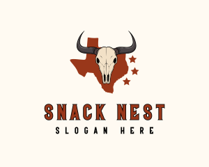 Texas Bull Skull logo design