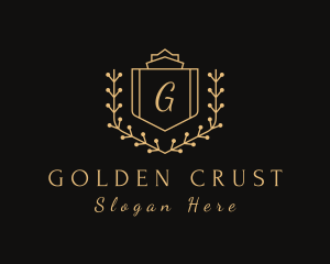 Golden Royal Shield logo design