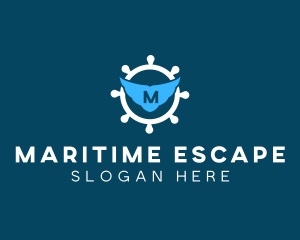 Nautical Ship Helm logo design