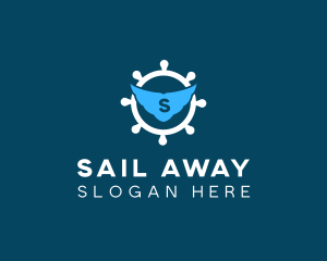 Nautical Ship Helm logo design