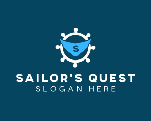 Nautical Ship Helm logo design