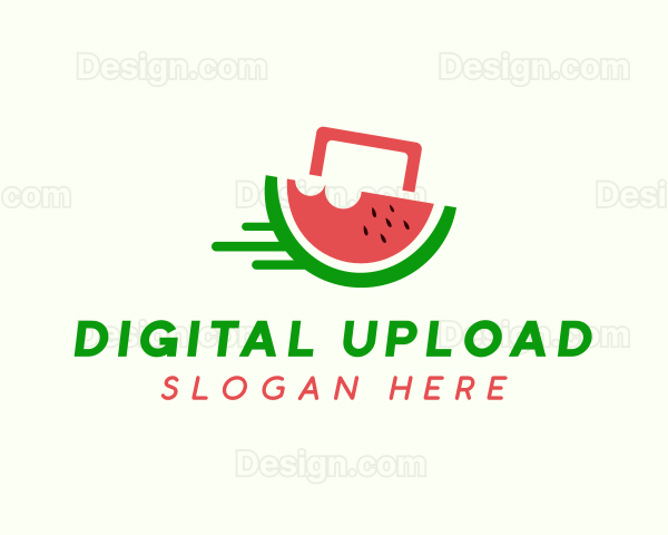 Watermelon Fruit Shopping Logo