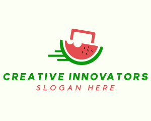 Watermelon Fruit Shopping Logo