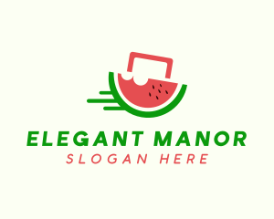 Watermelon Fruit Shopping Logo