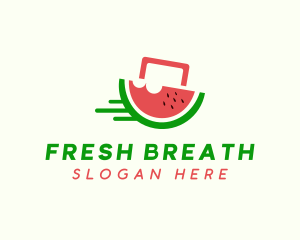 Watermelon Fruit Shopping logo design