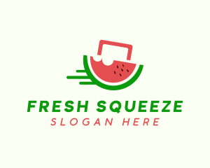 Watermelon Fruit Shopping logo design