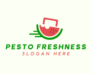 Watermelon Fruit Shopping logo design