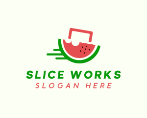 Watermelon Fruit Shopping logo design