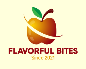Sliced Apple Fruit Food logo design