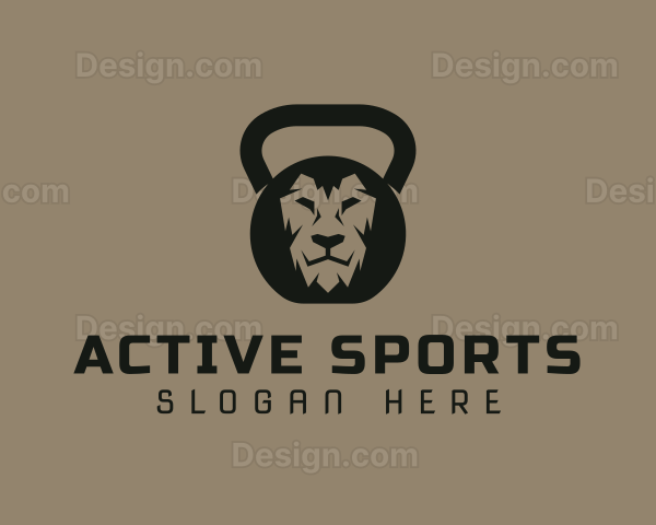 Kettlebell Gym Lion Logo