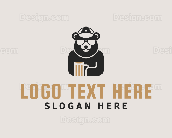 Bear Cap Sunglass Beer Logo