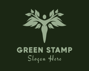 Green Human Tree logo design