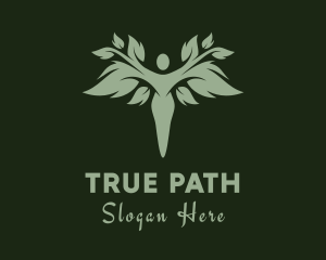 Green Human Tree logo design