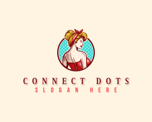 Pinup Woman Fashion logo design