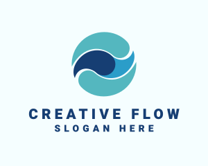 Water Flow Liquid logo design