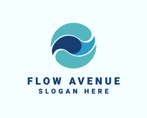 Water Flow Liquid logo design