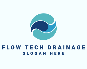 Water Flow Liquid logo design