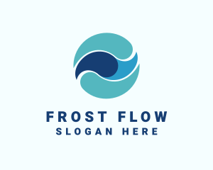 Water Flow Liquid logo design