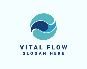 Water Flow Liquid logo design