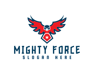 Mighty Eagle Shield logo design