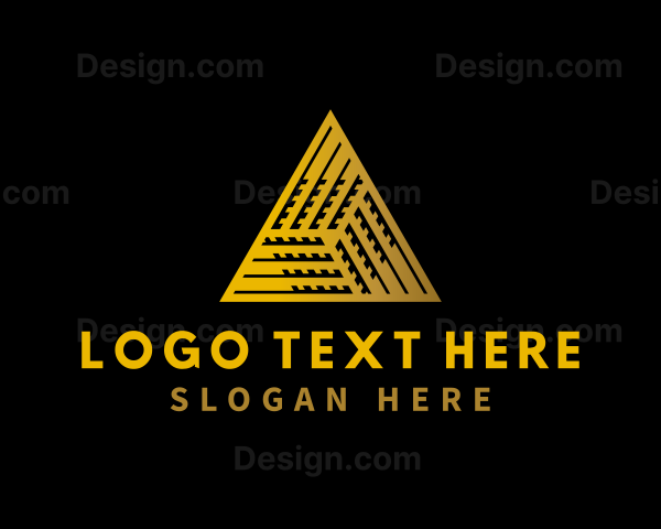 Elegant Cube Pyramid Logo