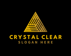 Elegant Cube Pyramid logo design