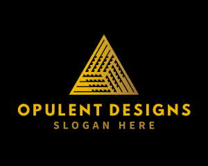 Elegant Cube Pyramid logo design