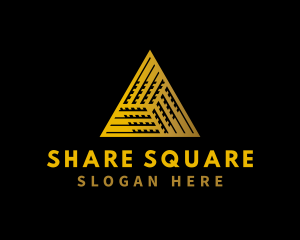 Elegant Cube Pyramid logo design