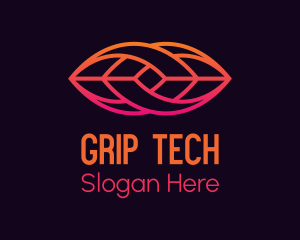 Gradient Lip Tech logo design