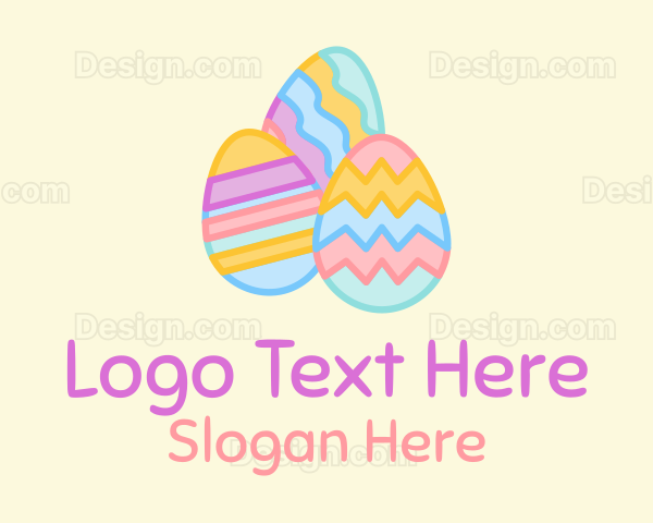 Colorful Decorative Eggs Logo