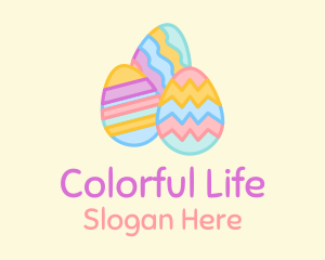 Colorful Decorative Eggs  logo design