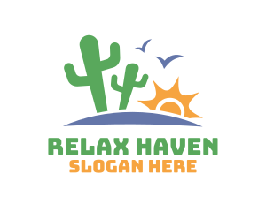 Cactus Sun Valley Desert Logo