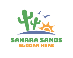 Cactus Sun Valley Desert logo design