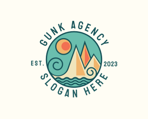 Mountain Wave Travel Agency logo design