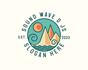 Mountain Wave Travel Agency logo design