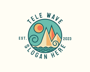 Mountain Wave Travel Agency logo design