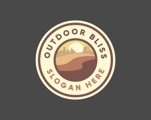 Sand Dunes Desert logo design