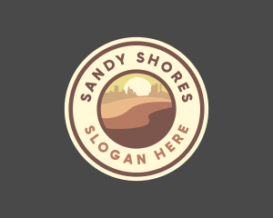 Sand Dunes Desert logo design